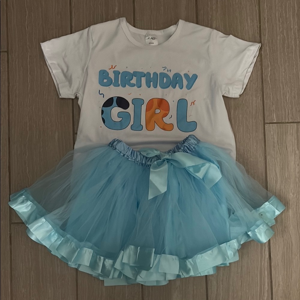 Bluey™️ Birthday Girl T-Shirt and Tutu Set
